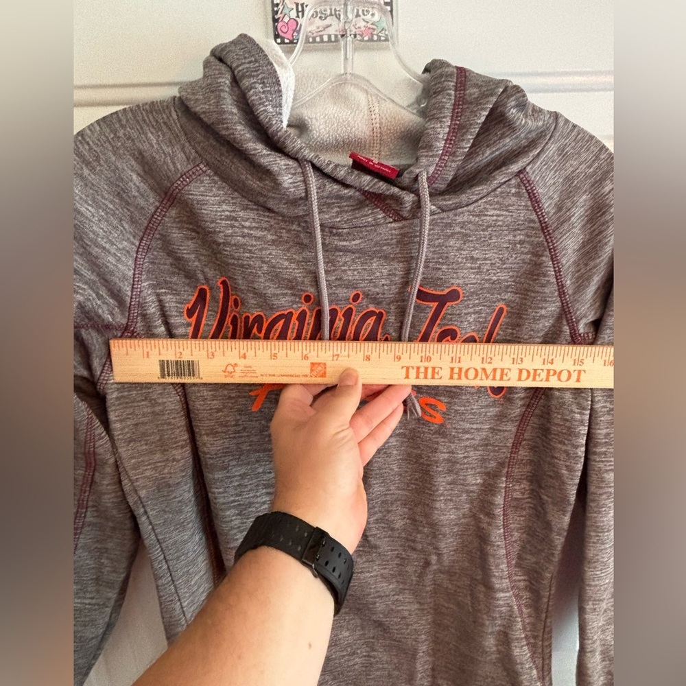 Virginia Tech Hokies Women’s Colosseum Hoodie Gray Pullover Size S - Picture 8 of 10